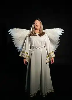 The Angel — a character from the Ukrainian Vertep (Nativity Scene). Photo from the "Virtual Vertep Vision" collection, 2025.