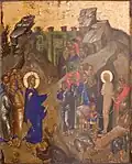 The Resurrection of Lazarus, Byzantine icon, late 14th – early 15th century (From the Collection of G. Gamon-Gumun, Russian museum)