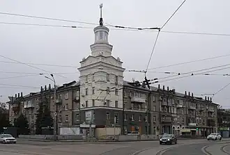 Stalinist residential building in Robocha street