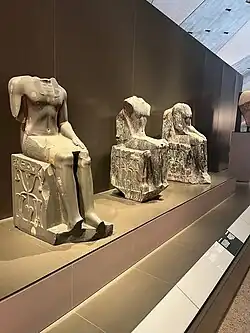 Headless statues of Khafre from his valley temple at Giza