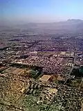 Aerial view of Tehran and Damavand