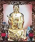 Statue of Mañjuśrī at Bangka Lungshan Temple, Taipei