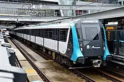 An automated rapid transit of Sydney Metro train in Sydney, Australia