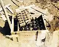 Crate of Imperial Japanese Army Molotov cocktails, with disconnected fuzes, captured by U.S. troops during the Battle of Iwo Jima (February-March 1945).