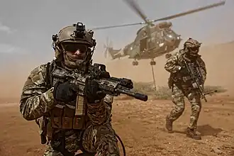 Soldiers of the 13th Parachute Dragoon Regiment in Djibouti