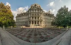 A fisheye view of the façade, 2017