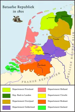Batavian departments in 1801