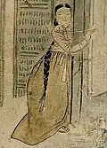 Full skirt and tight jeogori were considered fashionable (18th century)