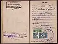 1943 Turkish visa issued to a representative of the Rescue Committee of the Jewish Agency holding British Mandatory Palestine passport in Jerusalem