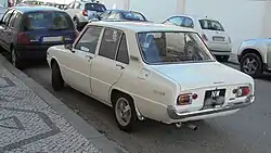 Rear view of late model Mazda 1300 saloon (Europe)