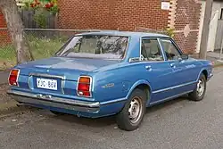 1977 Toyota Cressida sedan, rear view (MX32; Australia)