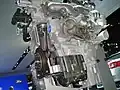 2.0L EcoBoost demo engine at the 2011 NAIAS. Note the exhaust manifold, not present on production North American engines