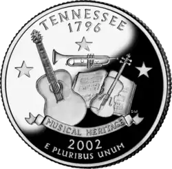 Tennessee quarter dollar coin