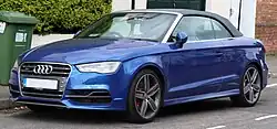 2015 Audi S3 Cabriolet front view (8V; pre-facelift)