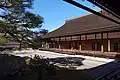 The hōjō (abbot's quarters) of Nanzen-ji. While many sources claim that the Seiryoden (清涼殿) hall from the Imperial Palace was relocated, it was actually the opposite palace from the Empress's Palace, built in Tensho era (1573-1591) and moved to current location in 1611 by donation of Emperor Go-Yōzei.
