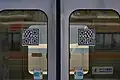 tQR stuck to the door of rolling stock