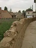 An adobe wall in Linxia City, Gansu, China