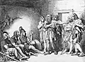 The Varangians Rurik, Sineus and Truvor are approached by messengers from the east. Drawn by Fyodor Bruni (c. 1839)