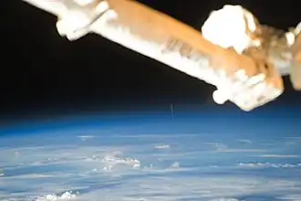 Johannes Kepler Automated Transfer Vehicle's launch as seen from the ISS