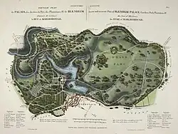 Blenheim Palace Park and gardens (1835).