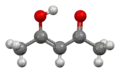 Ball-and-stick model of the enol tautomer