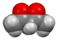 Space-filling model of the keto tautomer