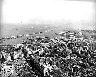Aerial view of Beirut, 1970