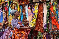 Waxprint fabrics in Togo, a modern African adaptation of Javanese batik