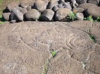 Fish petroglyph found near Ahu Tongariki