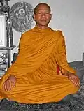 A Theravadin Buddhist monk in Laos
