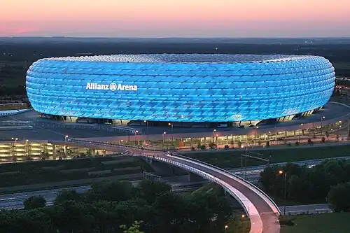 The Allianz Arena in Munich, Germany, by Herzog & de Meuron (2005)