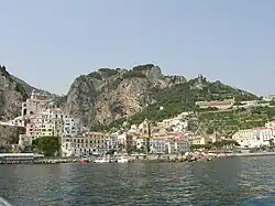 A 2006 photograph of Amalfi from off the coast