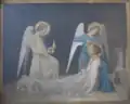 Angels comfort St. Philomena in prison