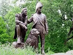 Lewis and Clark statue (with Seaman) in St. Charles, Missouri