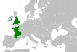 The Angevin Empire in 1190