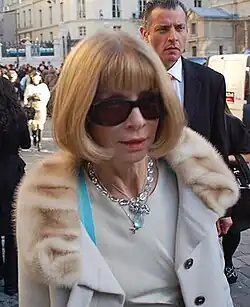Anna Wintour as she walks along a street in Germany