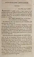 Resolutions, Anti-Dueling Association of N.Y., from Remedy pamphlet, 1809