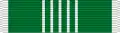 Width-44 myrtle green ribbon with width-3 white stripes at the edges and five width-1 stripes down the center; the central white stripes are width-2 apart