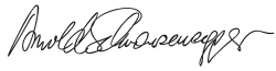 Signature of Arnold Schwarzenegger