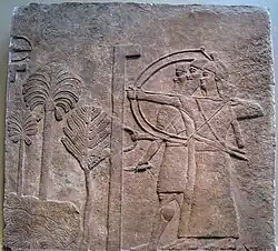 Assyrian archers, from a relief of about 728 BC, British Museum