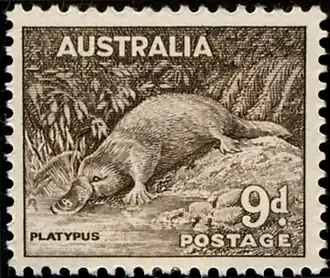 9d postage stamp from 1937
