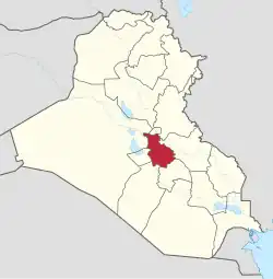 Location of Babylon Governorate