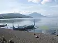 Traditional Philippine fishing outrigger canoes (bangka)