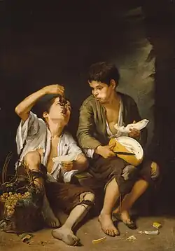 Murillo, Beggar Boys Eating Grapes and Melon, c. 1645–1655
