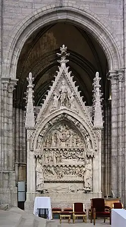 Tomb of Dagobert I, first king buried at St. Denis remade in the 13th century