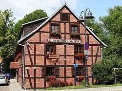 Timber frame architecture, Mill Island, Bydgoszcz