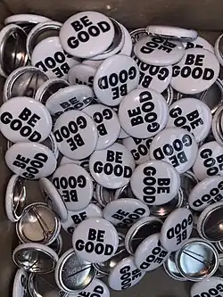 "Be Good" buttons