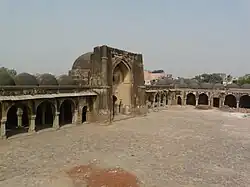 Begampur Masjid West wall and North wall