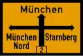 Sign on approaches to junctions