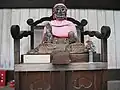 Wooden Binzuru (healer) sculpture at Todai-ji temple